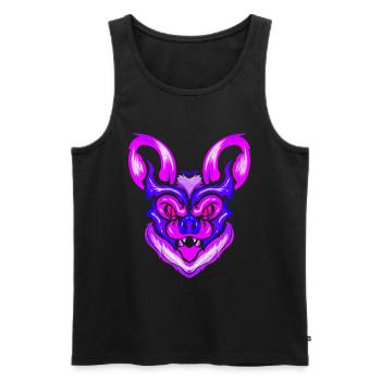 Blue And Purple Scary Evil Bat Halloween - Männer Premium Bio Tank Top - Schwarz - Vorne - Michal (187cm)