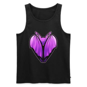 Chauve-souris cachée derrière ses ailes Costume Halloween - Débardeur bio Premium Homme - noir - Devant - Michal (187cm)