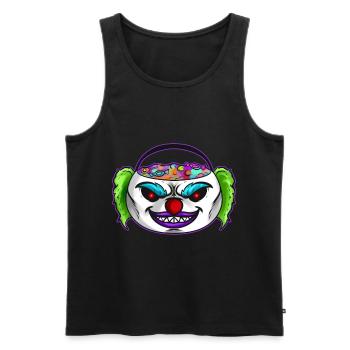 Sweets Bucket Scary Horror Clown Collecting On - Männer Premium Bio Tank Top - Schwarz - Vorne - AI Model Male 178 light (178cm)
