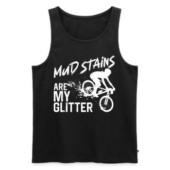 Enduro MTB Mountain Bike Riding - Männer Premium Bio Tank Top - Schwarz - Vorne - Michal (187cm)