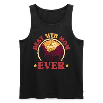 Enduro MTB Mountain Bike Riding - Männer Premium Bio Tank Top - Schwarz - Vorne - Michal (187cm)