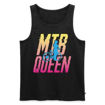 Enduro MTB Mountain Bike Riding - Männer Premium Bio Tank Top - Schwarz - Vorne - Michal (187cm)