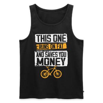 Enduro MTB Mountain Bike Riding - Männer Premium Bio Tank Top - Schwarz - Vorne - Michal (187cm)