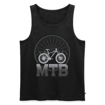 Enduro VTT VTT Équitation - Débardeur bio Premium Homme - noir - Devant - Michal (187cm)