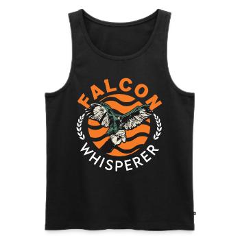 Falcon Whisperer Fauconner Fauconnererie - Débardeur bio Premium Homme - noir - Devant - Michal (187cm)