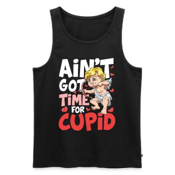Ain't Got Time For Cupid für den Partner - Männer Premium Bio Tank Top - Schwarz - Vorne - Michal (187cm)