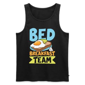 Bed Breakfast Team für Frühaufsteher Männer und - Männer Premium Bio Tank Top - Schwarz - Vorne - Michal (187cm)