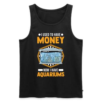 Aquarium Money Aquaristics Aquarist Aquarist - Men's Premium Organic Tank Top - black - Front - AI Model Male 178 light (178cm)