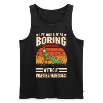 Praying Mantis Gift Mantis Mantis Mantis Fangschrecke - Men's Premium Organic Tank Top - black - Front - AI Model Male 178 light (178cm)