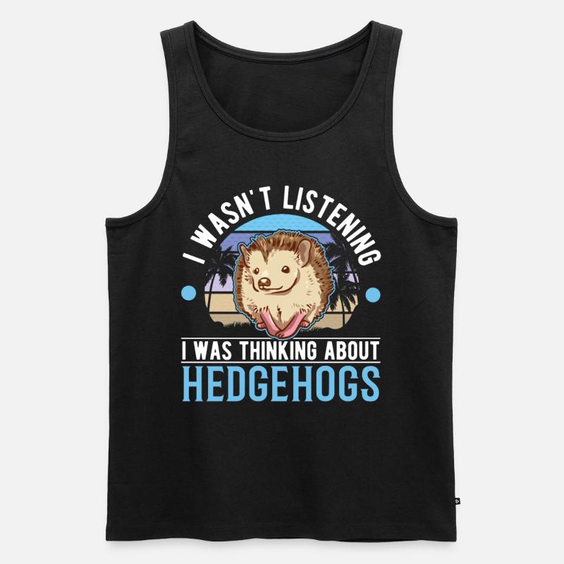 Igel Liehbaber Stacheligel - Männer Premium Bio Tank Top - Schwarz