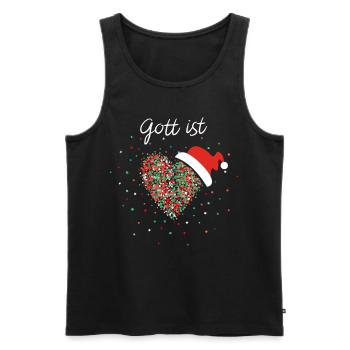 Jesus Glaube Christ Weihnachtsgeschenk Nikolaus - Männer Premium Bio Tank Top - Schwarz - Vorne - Michal (187cm)