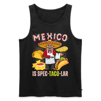 Taco funny saying Mexico - Men's Premium Organic Tank Top - black - Front - AI Model Male 178 light (178cm)