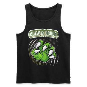 Klaue, Dinosaurier Kralle lustiger Spruch, Pun - Männer Premium Bio Tank Top - Schwarz - Vorne - AI Model Male 178 light (178cm)