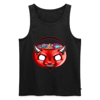 Sweets Bucket Scary Devil Sweets Collecting On - Débardeur bio Premium Homme - noir - Devant - Michal (187cm)