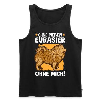 Ohne meinen Eurasier ohne mich Eurasian Dog - Männer Premium Bio Tank Top - Schwarz - Vorne - AI Model Male 178 light (178cm)