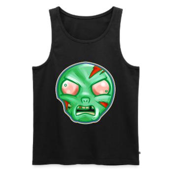 Kawaii Green Zombie Étrange Halloween - Débardeur bio Premium Homme - noir - Devant - Michal (187cm)