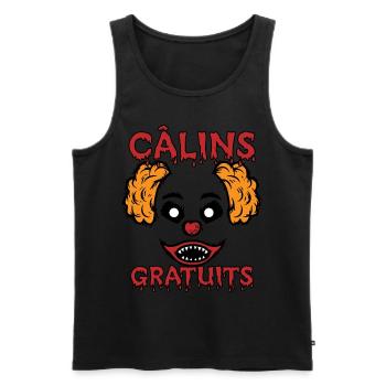 Câlins Gratuits Clown Terrifiant - Débardeur bio Premium Homme - noir - Devant - Michal (187cm)