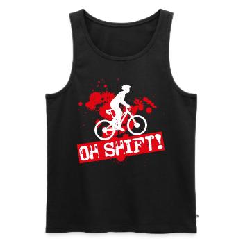 Enduro MTB Mountain Bike Riding - Männer Premium Bio Tank Top - Schwarz - Vorne - Michal (187cm)