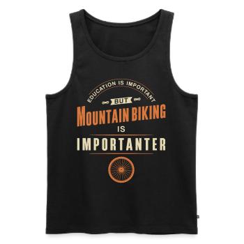 Enduro VTT VTT Équitation - Débardeur bio Premium Homme - noir - Devant - Michal (187cm)