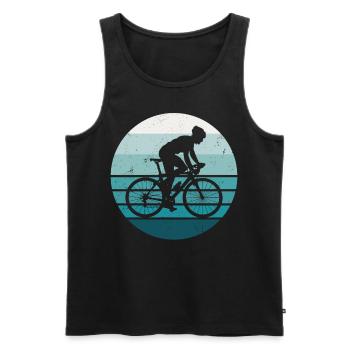 Drôle de vélo de route à vélo - Débardeur bio Premium Homme - noir - Devant - Michal (187cm)