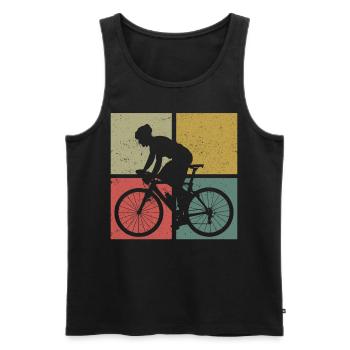 Drôle de vélo de route à vélo - Débardeur bio Premium Homme - noir - Devant - Michal (187cm)