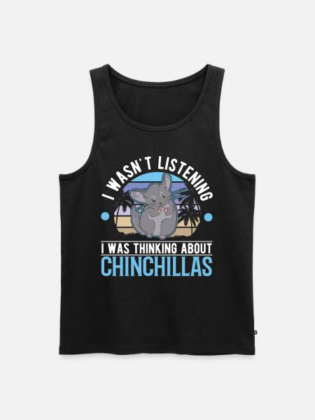 Chinchilla Liebhaber - Männer Premium Bio Tank Top - Schwarz