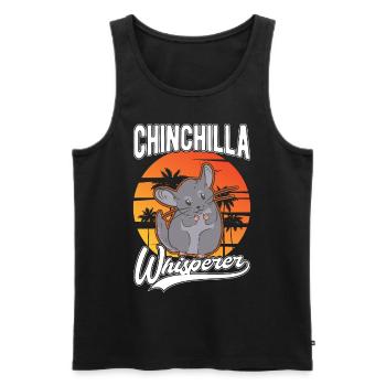 Chinchilla Flüsterer Chinchilla Whisperer - Männer Premium Bio Tank Top - Schwarz - Vorne - Michal (187cm)