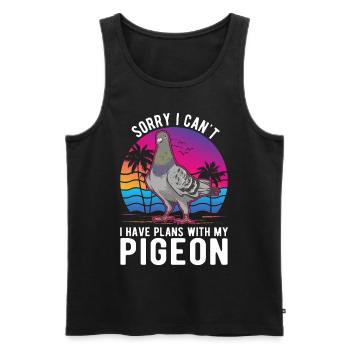 Pigeon Gift Pigeon Fancier Pigeon Breeding - Men's Premium Organic Tank Top - black - Front - Michal (187cm)