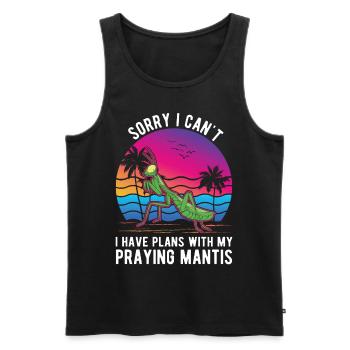 Praying Mantis Gift Mantis Mantis Mantis Fangschrecke - Men's Premium Organic Tank Top - black - Front - AI Model Male 178 light (178cm)