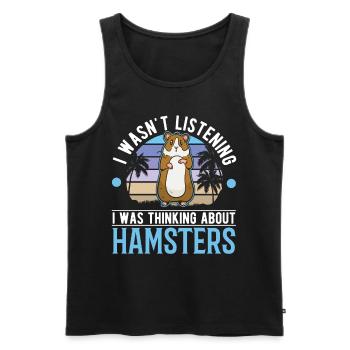 Hamster Geschenk Hamsterrad Goldhamster - Männer Premium Bio Tank Top - Schwarz - Vorne - AI Model Male 178 light (178cm)