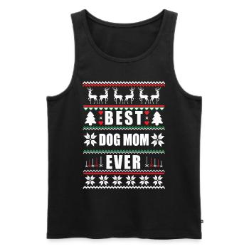 Drôle moche Noël Meilleur chien maman jamais - Débardeur bio Premium Homme - noir - Devant - Michal (187cm)