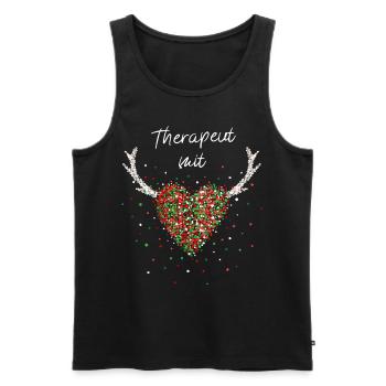 Therapeut mit Herz Therapie Weihnachtsfeier - Männer Premium Bio Tank Top - Schwarz - Vorne - Michal (187cm)