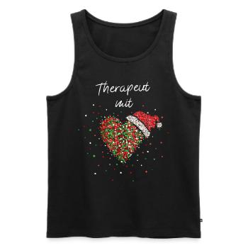 Therapeut mit Herz Weihnachtsoutfit Adventszeit - Männer Premium Bio Tank Top - Schwarz - Vorne - Michal (187cm)