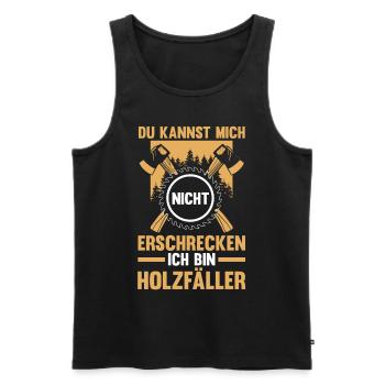 Waldarbeiter Förster Waldarbeit Holzfäller - Männer Premium Bio Tank Top - Schwarz - Vorne - Michal (187cm)