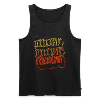 Cologne Cologne Allemagne City Skyline Font - Débardeur bio Premium Homme - noir - Devant - Michal (187cm)