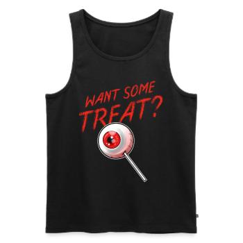 Trick Or Treat Want Some Treat Eyeball Lollipop - Men's Premium Organic Tank Top - black - Front - Michal (187cm)