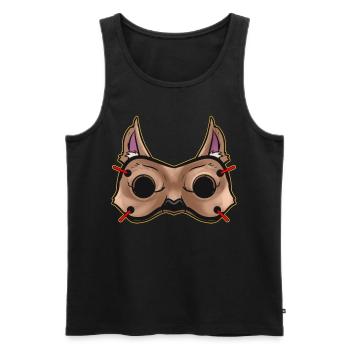Werewolf Mask Costume for Halloween - Männer Premium Bio Tank Top - Schwarz - Vorne - AI Model Male 178 light (178cm)