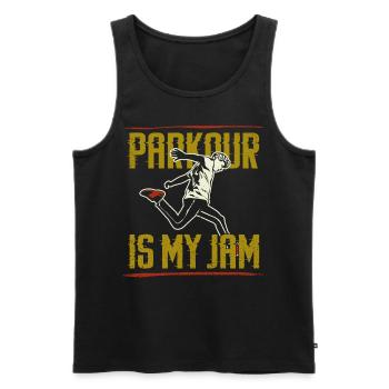 Parkour Free Running Traceur - Men's Premium Organic Tank Top - black - Front - Michal (187cm)