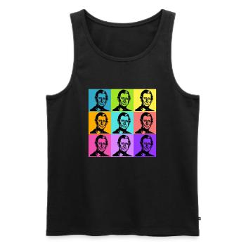 King Charles Colours - Männer Premium Bio Tank Top - Schwarz - Vorne - AI Model Male 178 light (178cm)