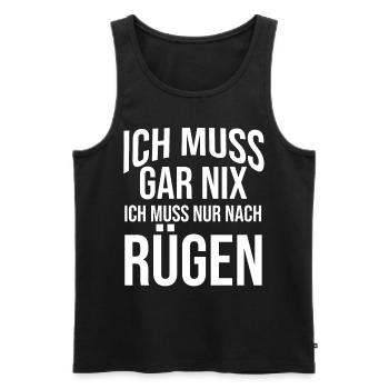 Ostsee Rügen - Männer Premium Bio Tank Top - Schwarz - Vorne - Michal (187cm)