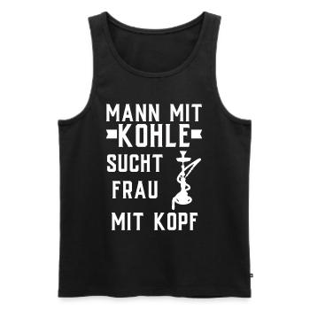 Shisha Geschenk für Wasserpfeife Shishabar Pfeife - Männer Premium Bio Tank Top - Schwarz - Vorne - Michal (187cm)