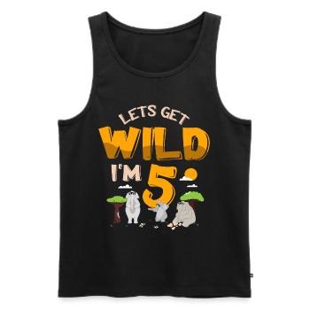 Cadeau d’éléphant pour Proboscis Africa Wilderness Zoo - Débardeur bio Premium Homme - noir - Devant - Michal (187cm)