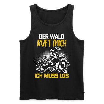 Motocross Geschenk Für Enduro Supermoto Dirt Bike - Männer Premium Bio Tank Top - Schwarz - Vorne - Michal (187cm)