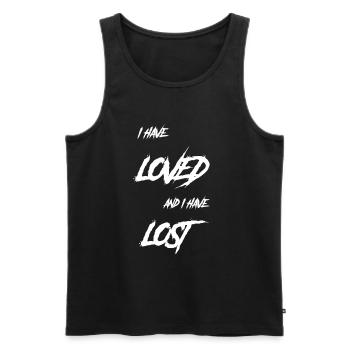 Goth Gothic I loved and I lost - Men's Premium Organic Tank Top - black - Front - AI Model Male 178 light (178cm)