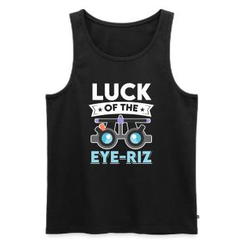 Specialist for eye care - Men's Premium Organic Tank Top - black - Front - AI Model Male 178 light (178cm)