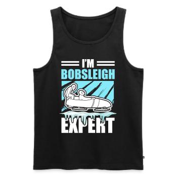 Bob Sledge Sledge Winter Sports Expert - Men's Premium Organic Tank Top - black - Front - AI Model Male 178 light (178cm)
