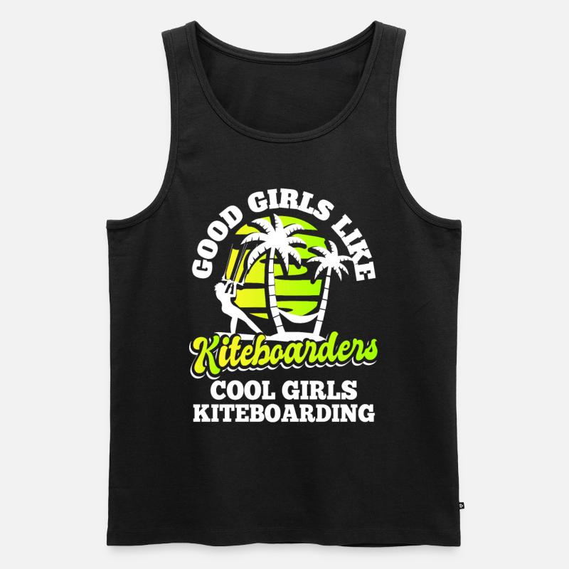 Kiteboarder Kiteboard - Männer Premium Bio Tank Top - Schwarz