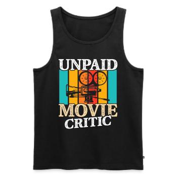 Film Critic Filmmaker Cinematographer - Men's Premium Organic Tank Top - black - Front - AI Model Male 178 light (178cm)