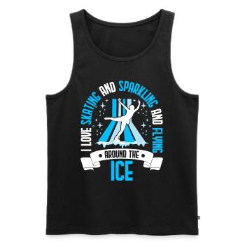 Schlittschuhlaufen Schlittschuhläufer - Männer Premium Bio Tank Top - Schwarz - Vorne - Michal (187cm)