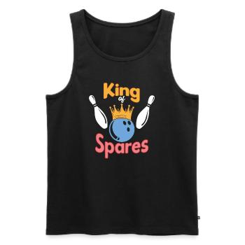 Chemise de bowling King of Spares - Débardeur bio Premium Homme - noir - Devant - Michal (187cm)